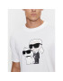 KARL LAGERFELD Tricou 755061 534241 Alb Regular Fit - Pled.ro