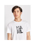 KARL LAGERFELD Tricou Classic KL22MTS01 Alb Regular Fit - Pled.ro