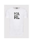 KARL LAGERFELD Tricou Classic KL22MTS01 Alb Regular Fit - Pled.ro