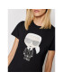 KARL LAGERFELD Tricou Ikonik Karl 210W1721 Negru Regular Fit - Pled.ro