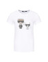 KARL LAGERFELD Tricou Ikonik Rhinestone 210W1725 Alb Regular Fit - Pled.ro