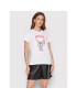 KARL LAGERFELD Tricou Jelly Logo 221W1702 Alb Regular Fit - Pled.ro