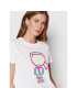 KARL LAGERFELD Tricou Jelly Logo 221W1702 Alb Regular Fit - Pled.ro