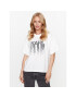 KARL LAGERFELD Tricou Karl Embellished 236W1714 Alb Regular Fit - Pled.ro