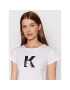 KARL LAGERFELD Tricou KL22WTS01 Alb Regular Fit - Pled.ro