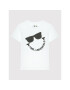 KARL LAGERFELD Tricou SMILEY WORLD Z25344 D Alb Regular Fit - Pled.ro