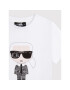 KARL LAGERFELD Tricou Z25370 D Alb Regular Fit - Pled.ro