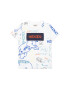 Kenzo Kids Tricou K25660 D Alb Regular Fit - Pled.ro