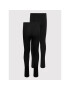 Kids ONLY Set 2 perechi leggings Nille 15250477 Negru Slim Fit - Pled.ro