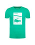 Lacoste Tricou TH9654 Verde Regular Fit - Pled.ro