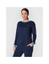 Lauren Ralph Lauren Pijama ILN92198 Bleumarin Regular Fit - Pled.ro