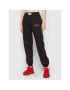 Local Heroes Pantaloni trening COCA-COLA Rhinestones LHCCP001 Negru Oversize - Pled.ro