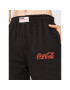 Local Heroes Pantaloni trening COCA-COLA Rhinestones LHCCP001 Negru Oversize - Pled.ro