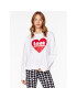 LOVE MOSCHINO Bluză W630657E 2246 Alb Relaxed Fit - Pled.ro