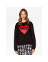 LOVE MOSCHINO Bluză W630657E 2246 Negru Relaxed Fit - Pled.ro