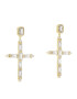 Luv AJ Cercei Baguette Cross Earrings FW22-E-BCE-G Auriu - Pled.ro