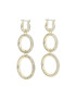 Luv AJ Cercei Triple Pave Hoops HOL22-E-TPH-G Auriu - Pled.ro