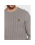 Lyle & Scott Pulover Cable Jumper KN732V Gri Regular Fit - Pled.ro