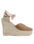 Manebi Espadrile Heart-Shaped Wedge Espadrilles W 1.9 WH Maro - Pled.ro