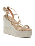 Manebi Espadrile Soft Suede Lace-Up Wedge Espadrilles M 1.1 WA Bej - Pled.ro