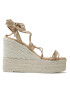 Manebi Espadrile Soft Suede Lace-Up Wedge Espadrilles M 1.1 WA Bej - Pled.ro