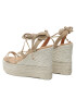 Manebi Espadrile Soft Suede Lace-Up Wedge Espadrilles M 1.1 WA Bej - Pled.ro