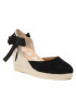 Manebi Espadrile Soft Suede Low Wedge Espadrilles K 1.0 WL Negru - Pled.ro