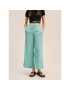 Mango Pantaloni culotte Jaipur 27038638 Verde Regular Fit - Pled.ro