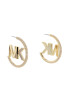 Michael Kors Cercei Pavé Logo Hoop Earrings MKJ7786710 Auriu - Pled.ro