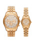 Michael Kors Set 2 ceasuri Lexington MK1047 Auriu - Pled.ro