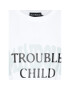 Mindout Tricou Unisex Trouble Child Alb Oversize - Pled.ro