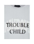 Mindout Tricou Unisex Trouble Child Gri Oversize - Pled.ro