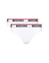 MOSCHINO Underwear & Swim Set 2 perechi de chiloți brazilieni ZUA4745 9003 Alb - Pled.ro