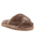 Mou Șlapi Sheepskin Fur Slide Slipper FW161001L Maro - Pled.ro