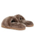 Mou Șlapi Sheepskin Fur Slide Slipper FW161001L Maro - Pled.ro