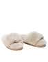 Mou Papuci de casă Sheepskin Fur Slide Slipper FW161001L Bej - Pled.ro