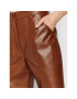 NA-KD Pantaloni din imitație de piele 1018-007271-0017-581 Maro Straight Leg - Pled.ro