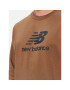 New Balance Bluză Essentials Stacked Logo French Terry Crewneck MT31538 Maro Regular Fit - Pled.ro