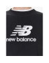 New Balance Bluză Essentials Stacked Logo WT31532 Negru Relaxed Fit - Pled.ro