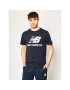 New Balance Tricou Essentials Stacked Logo Tee MT01575 Bleumarin Athletic Fit - Pled.ro