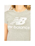 New Balance Tricou Essentials Stacked Logo Tee WT91546 Gri Athletic Fit - Pled.ro