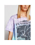 One Teaspoon Tricou Fun House Boyfriend Tee 23903 Albastru Boyfriend Fit - Pled.ro