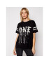 One Teaspoon Tricou Sports Stripe Tee 23899 Negru Boyfriend Fit - Pled.ro