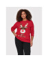 ONLY Carmakoma Pulover Reindeer 15243443 Roșu Regular Fit - Pled.ro