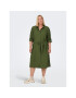 ONLY Carmakoma Rochie tip cămașă 15285282 Verde Regular Fit - Pled.ro