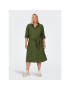 ONLY Carmakoma Rochie tip cămașă 15285282 Verde Regular Fit - Pled.ro