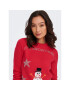 ONLY Pulover Xmas Happy 15271075 Roșu Regular Fit - Pled.ro