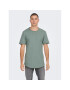 Only & Sons Tricou 22017822 Verde Long Line Fit - Pled.ro