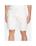 Pepe Jeans Pantaloni scurți de blugi Callen Short Stripe PM801013 Alb Relaxed Fit - Pled.ro