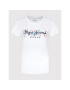 Pepe Jeans Tricou Bego PL505133 Alb Slim Fit - Pled.ro